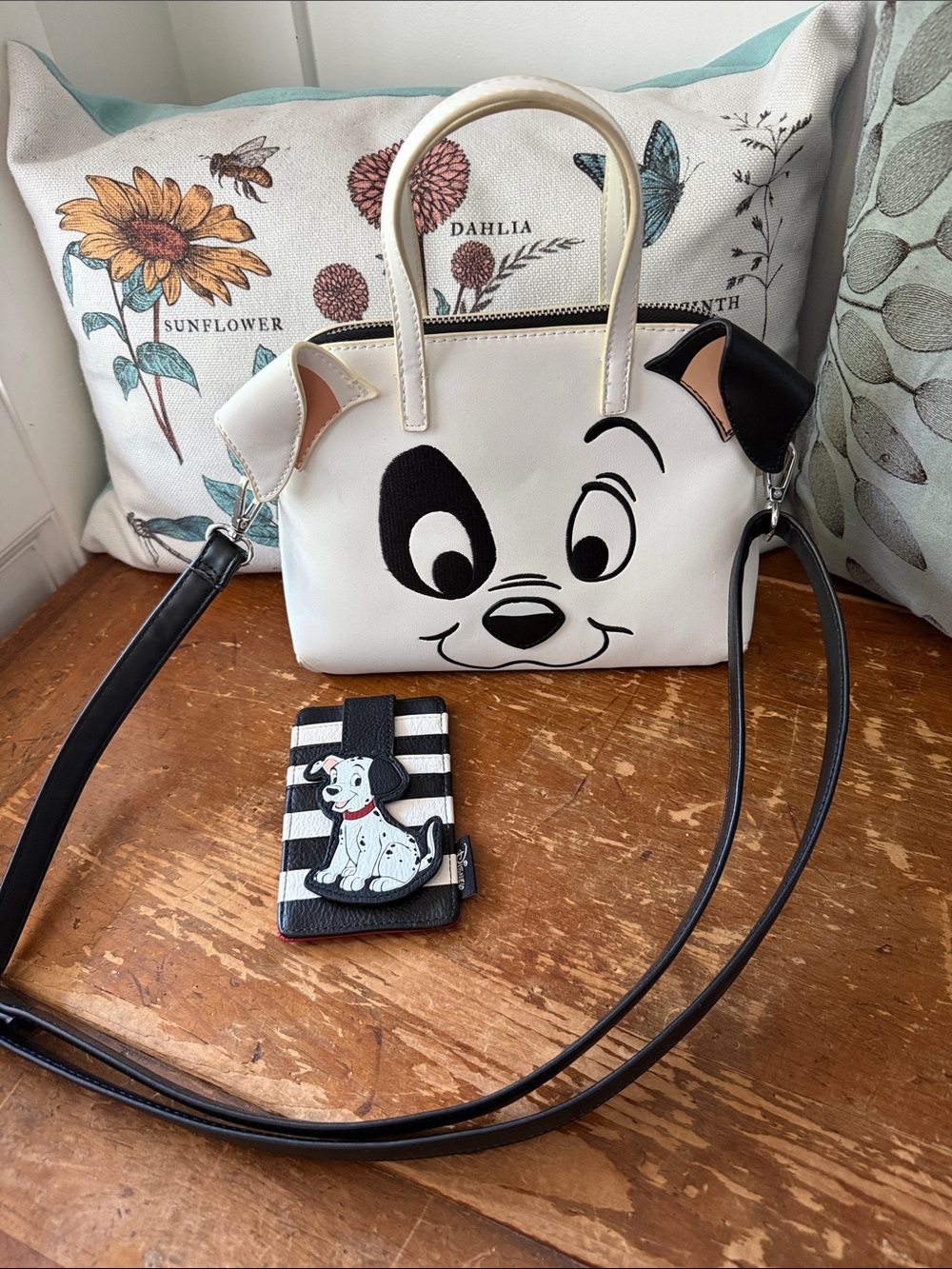 101 Dalmatians 60th Anniversary Patch Crossbody Purse Loungefly with wallet
